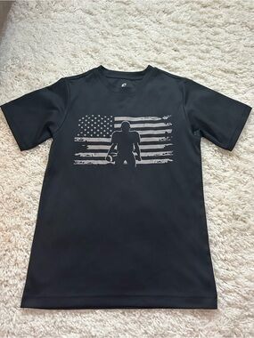 Champro Kids Black Graphic Football Flag Tee